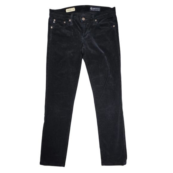 AG Jeans Adriano Goldschmied Stevie Slim Straight Corduroy Jeans Black 27R - Picture 1 of 10